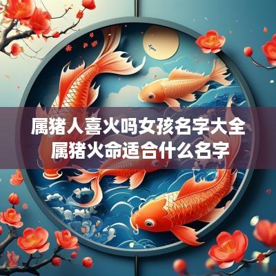 属猪人喜火吗女孩名字大全 属猪火命适合什么名字