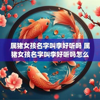 属猪女孩名字叫李好听吗 属猪女孩名字叫李好听吗怎么取