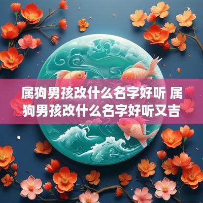 属狗男孩改什么名字好听 属狗男孩改什么名字好听又吉利