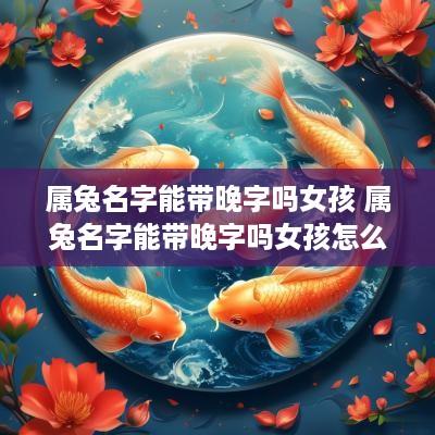 属兔名字能带晚字吗女孩 属兔名字能带晚字吗女孩怎么取