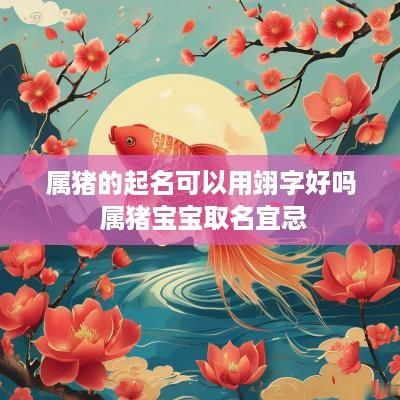 属猪的起名可以用翊字好吗 属猪宝宝取名宜忌