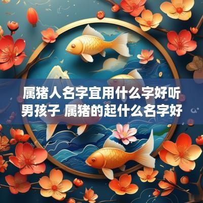 属猪人名字宜用什么字好听男孩子 属猪的起什么名字好男孩