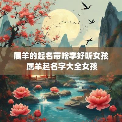 属羊的起名带啥字好听女孩 属羊起名字大全女孩