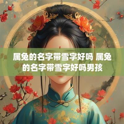 属兔的名字带雪字好吗 属兔的名字带雪字好吗男孩