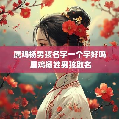 属鸡杨男孩名字一个字好吗 属鸡杨姓男孩取名