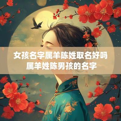 女孩名字属羊陈姓取名好吗 属羊姓陈男孩的名字