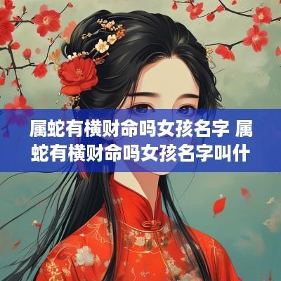 属蛇有横财命吗女孩名字 属蛇有横财命吗女孩名字叫什么