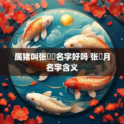 属猪叫张晞玥名字好吗 张晞月名字含义