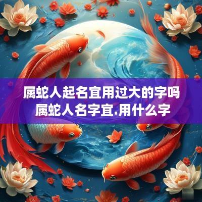 属蛇人起名宜用过大的字吗 属蛇人名字宜.用什么字