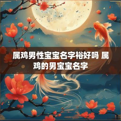 属鸡男性宝宝名字裕好吗 属鸡的男宝宝名字