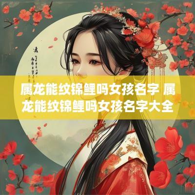 属龙能纹锦鲤吗女孩名字 属龙能纹锦鲤吗女孩名字大全
