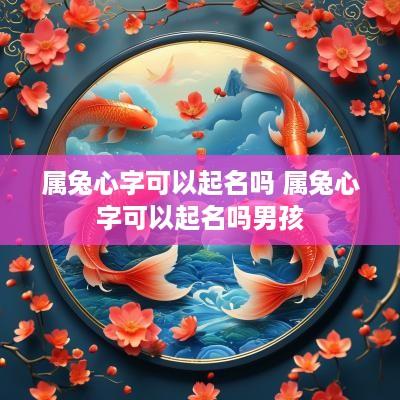 属兔心字可以起名吗 属兔心字可以起名吗男孩
