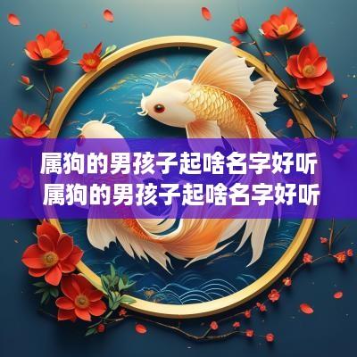 属狗的男孩子起啥名字好听 属狗的男孩子起啥名字好听点