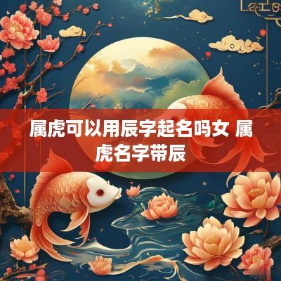 属虎可以用辰字起名吗女 属虎名字带辰