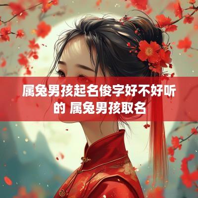 属兔男孩起名俊字好不好听的 属兔男孩取名