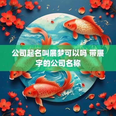 公司起名叫展梦可以吗 带展字的公司名称