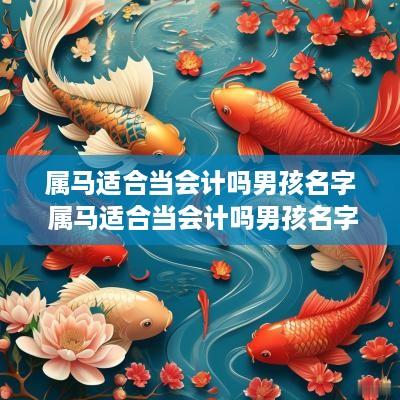 属马适合当会计吗男孩名字 属马适合当会计吗男孩名字怎么取