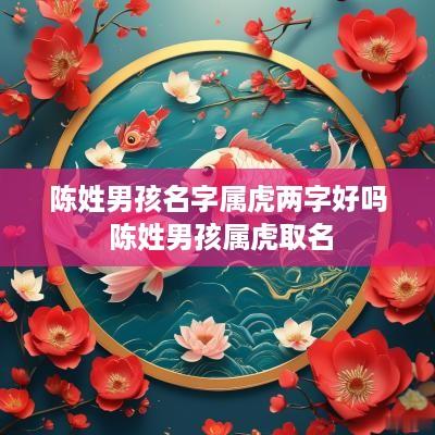 陈姓男孩名字属虎两字好吗 陈姓男孩属虎取名