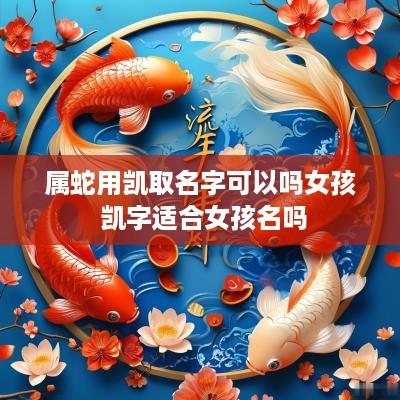 属蛇用凯取名字可以吗女孩 凯字适合女孩名吗