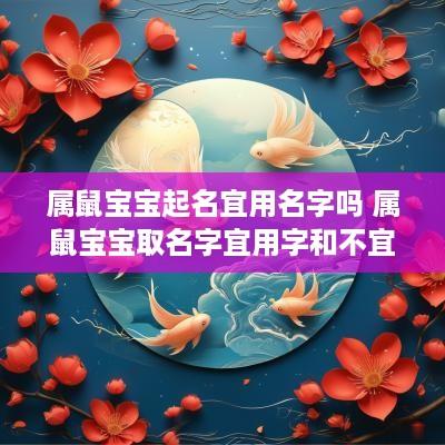 属鼠宝宝起名宜用名字吗 属鼠宝宝取名字宜用字和不宜用字