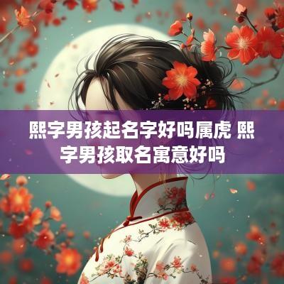 熙字男孩起名字好吗属虎 熙字男孩取名寓意好吗