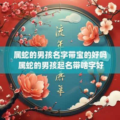 属蛇的男孩名字带宝的好吗 属蛇的男孩起名带啥字好