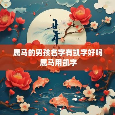 属马的男孩名字有凯字好吗 属马用凯字