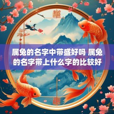 属兔的名字中带盛好吗 属兔的名字带上什么字的比较好
