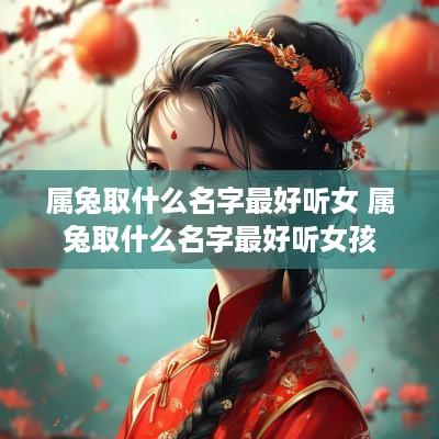 属兔取什么名字最好听女 属兔取什么名字最好听女孩