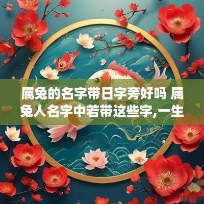 属兔的名字带日字旁好吗 属兔人名字中若带这些字,一生大富大贵