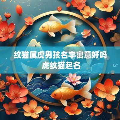 纹猫属虎男孩名字寓意好吗 虎纹猫起名