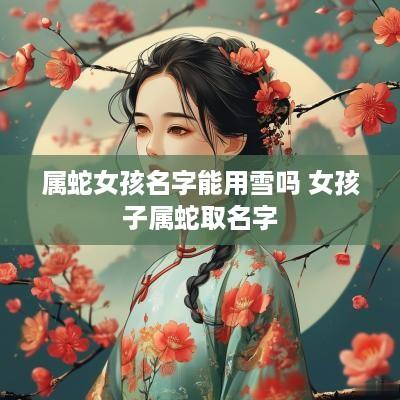 属蛇女孩名字能用雪吗 女孩子属蛇取名字