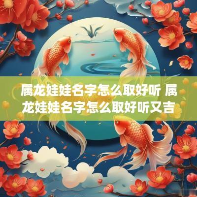 属龙娃娃名字怎么取好听 属龙娃娃名字怎么取好听又吉祥