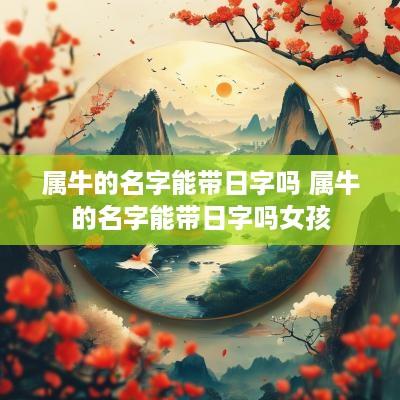 属牛的名字能带日字吗 属牛的名字能带日字吗女孩