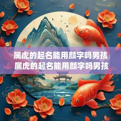 属虎的起名能用颜字吗男孩 属虎的起名能用颜字吗男孩子