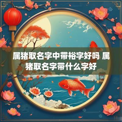 属猪取名字中带裕字好吗 属猪取名字带什么字好