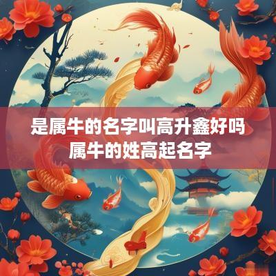是属牛的名字叫高升鑫好吗 属牛的姓高起名字