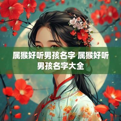 属猴好听男孩名字 属猴好听男孩名字大全