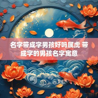名字带成字男孩好吗属虎 带成字的男孩名字寓意