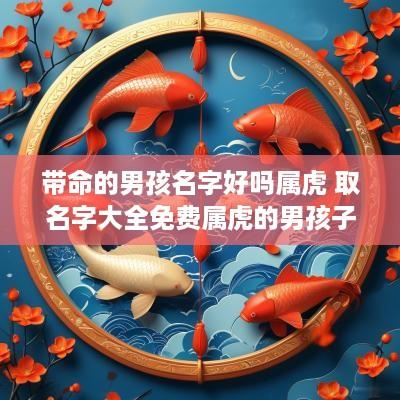 带命的男孩名字好吗属虎 取名字大全免费属虎的男孩子