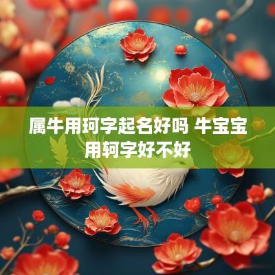 属牛用珂字起名好吗 牛宝宝用轲字好不好
