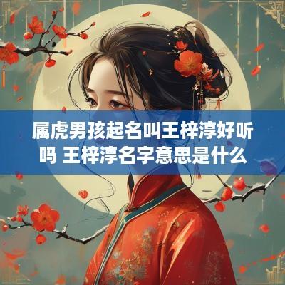 属虎男孩起名叫王梓淳好听吗 王梓淳名字意思是什么