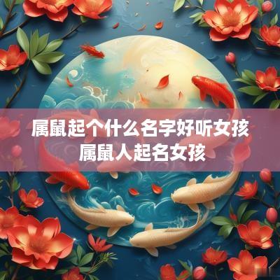 属鼠起个什么名字好听女孩 属鼠人起名女孩