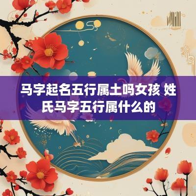 马字起名五行属土吗女孩 姓氏马字五行属什么的