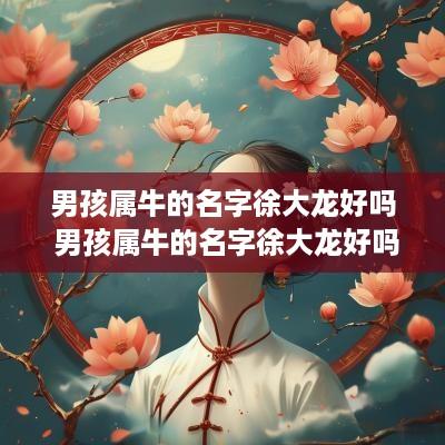 男孩属牛的名字徐大龙好吗 男孩属牛的名字徐大龙好吗怎么取