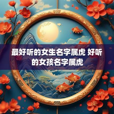 最好听的女生名字属虎 好听的女孩名字属虎