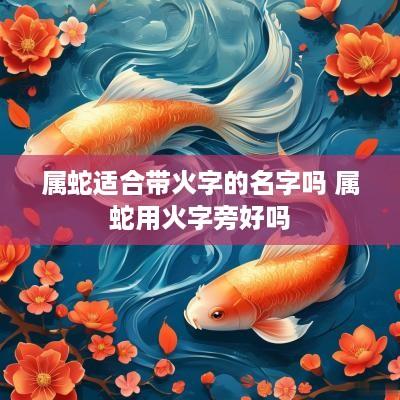 属蛇适合带火字的名字吗 属蛇用火字旁好吗