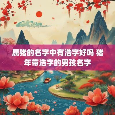属猪的名字中有浩字好吗 猪年带浩字的男孩名字