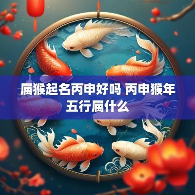 属猴起名丙申好吗 丙申猴年五行属什么