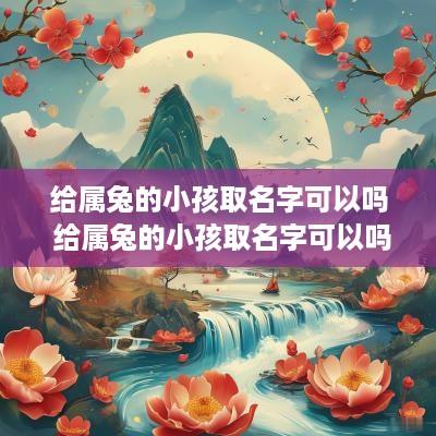 给属兔的小孩取名字可以吗 给属兔的小孩取名字可以吗女孩
